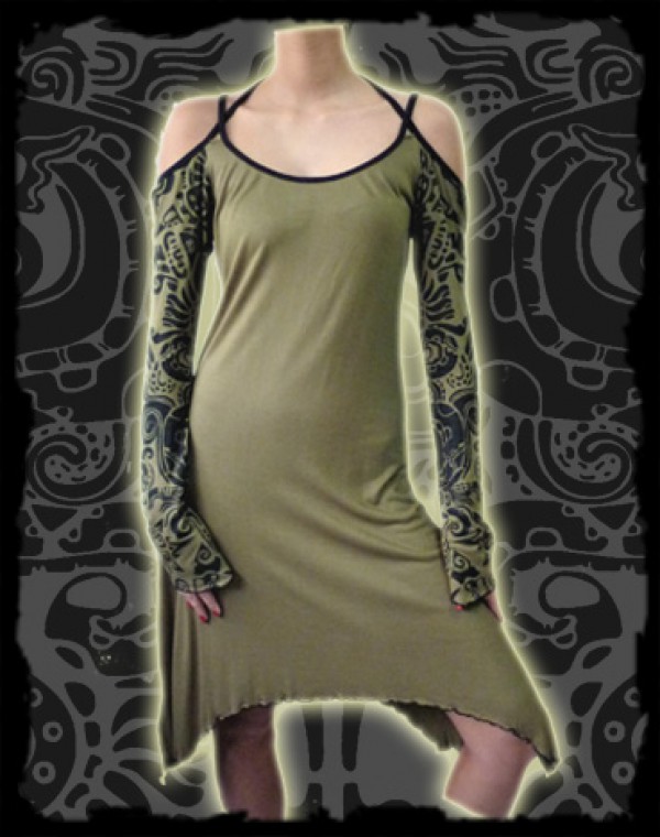 Diana Dress L/S Fullprinted Sleeves - Aztek Tribal print 225